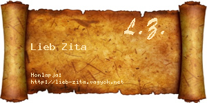 Lieb Zita névjegykártya